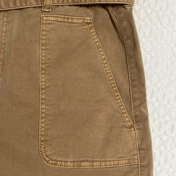 Twill Khaki Belted Shorts - Picture 5 of 8